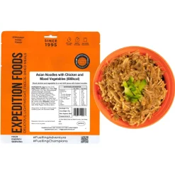 Asian Noodles with Chicken and Mixed Vegetables (High Energy Serving)