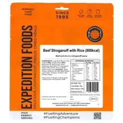 Beef Stroganoff with Rice (High Energy Serving)