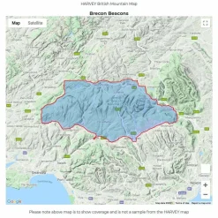 British Mountain Map - Brecon Beacons
