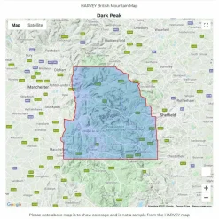 British Mountain Map - Dark Peak