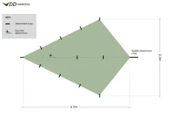 DD SuperLight Bikepacker Tarp (3.7m x 2.3m)