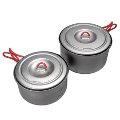 ECA536 Titanium Ultralight Pot Set M (900ml & 1300ml)