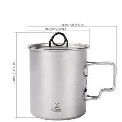 Titanium Pot 750ml with lid